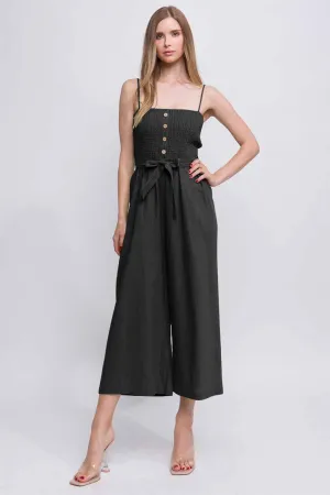 Taylor Black Linen Jumpsuit