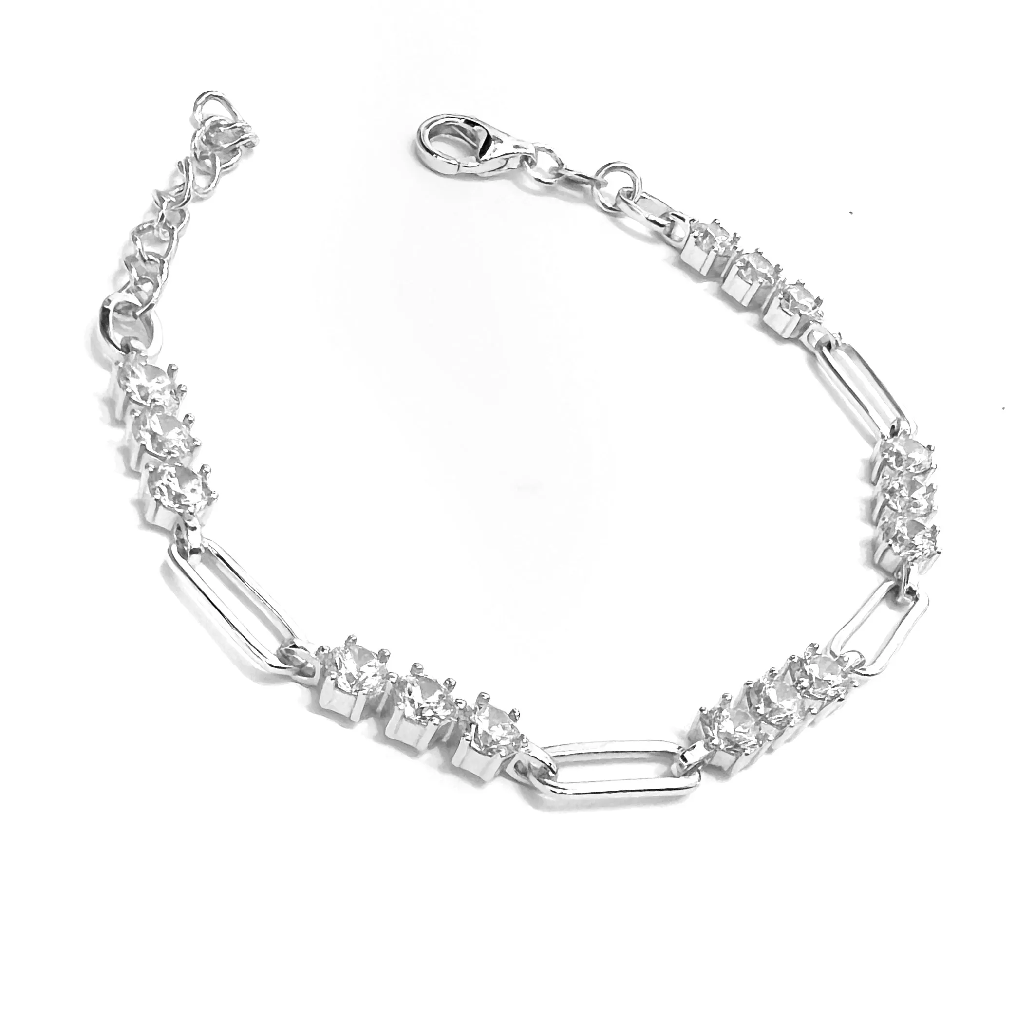Tennis & PaperClip Bracelet