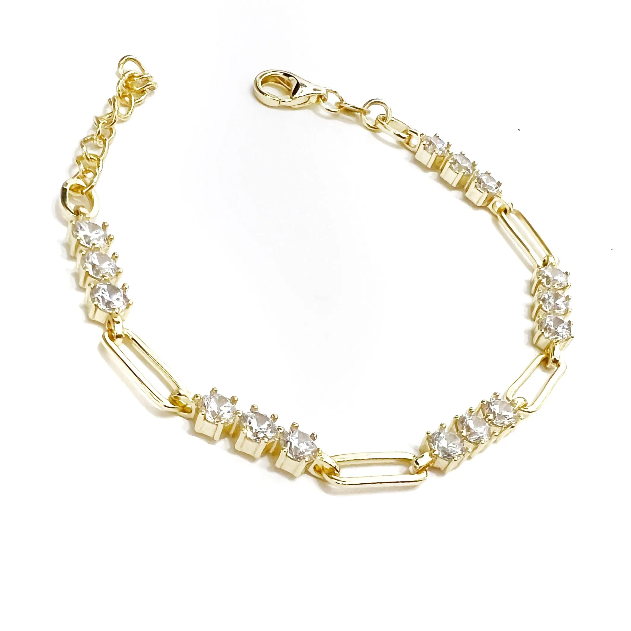 Tennis & PaperClip Bracelet