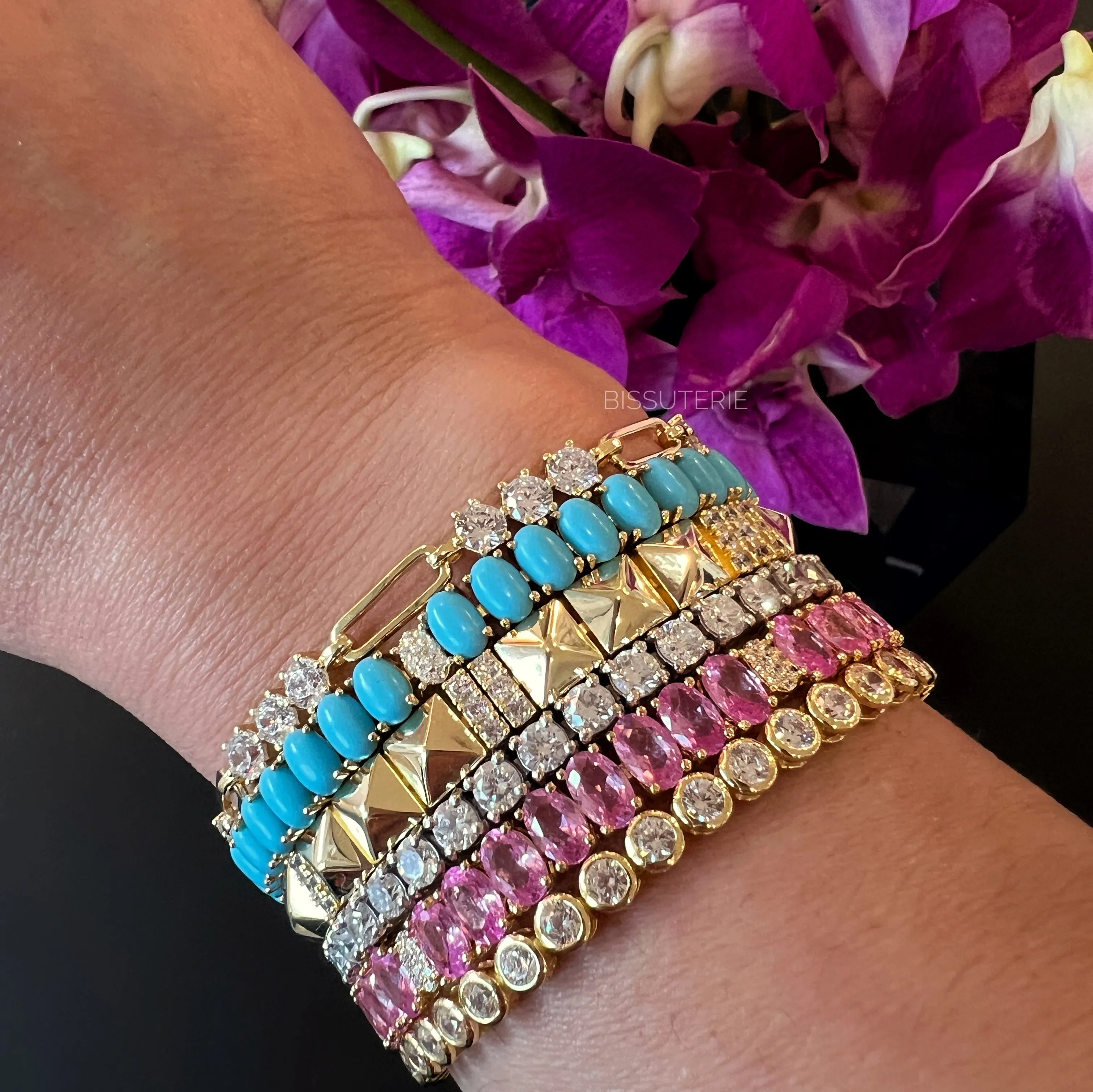 Tennis & PaperClip Bracelet