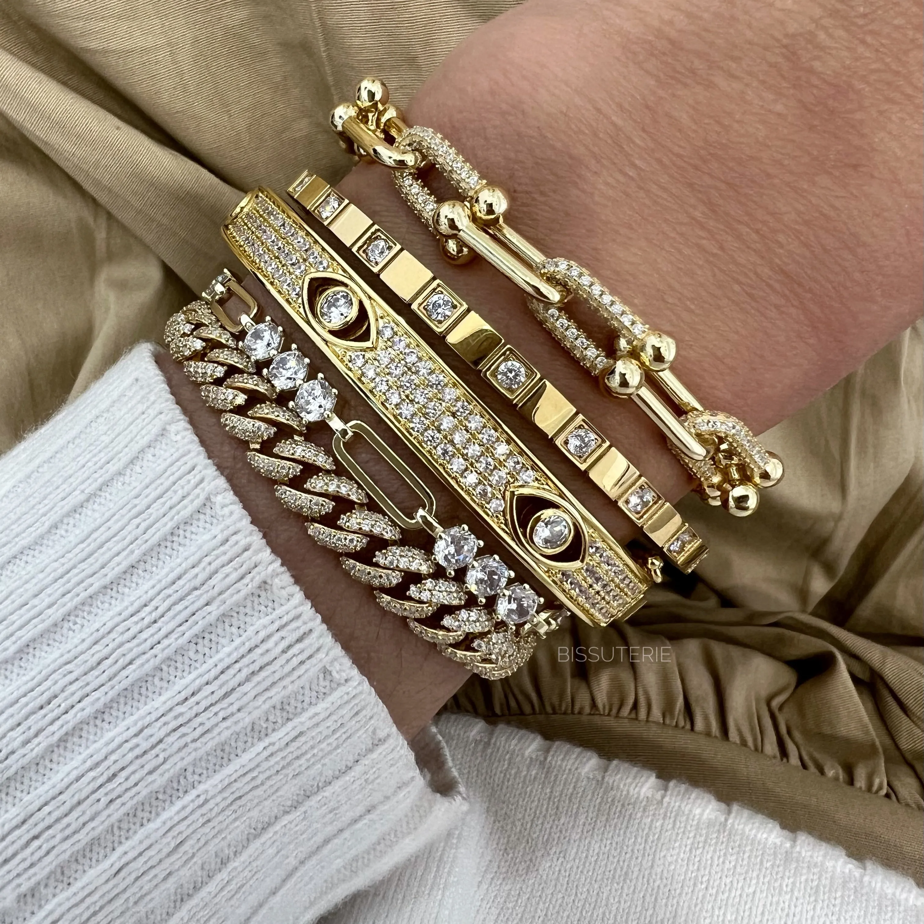 Tennis & PaperClip Bracelet