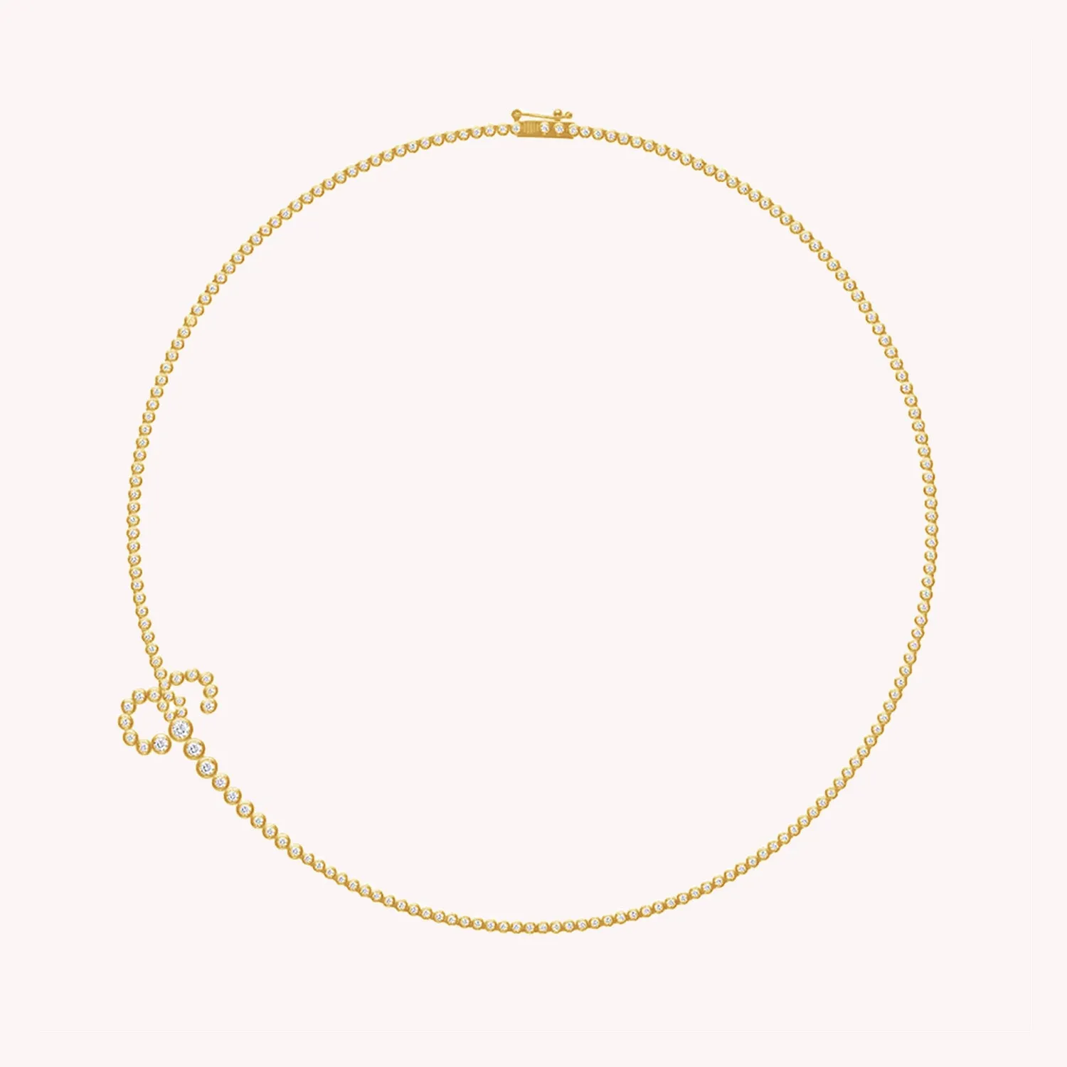 Tennis Necklaces Bezel Set In White Cubic Zirconia