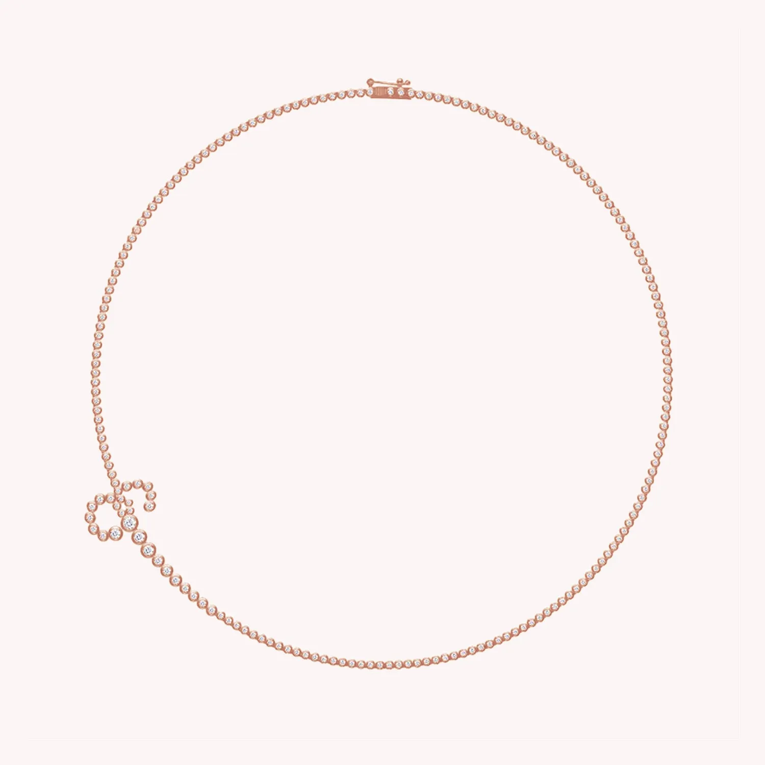 Tennis Necklaces Bezel Set In White Cubic Zirconia