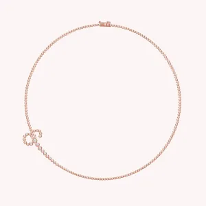 Tennis Necklaces Bezel Set In White Cubic Zirconia