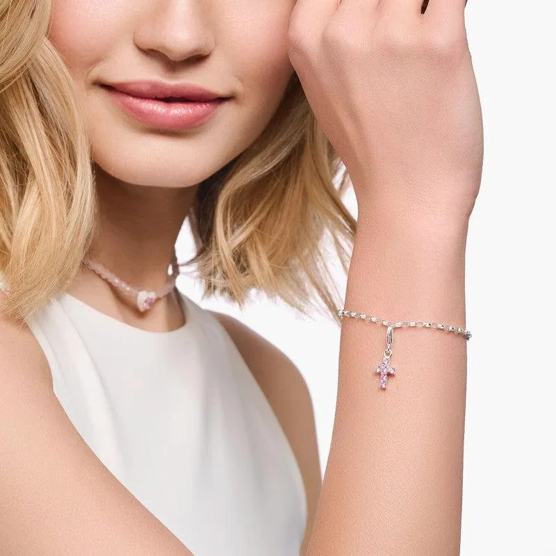 Thomas Sabo Charm Pendant - Pink Cross