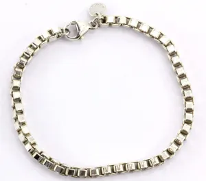 Tiffany & Co. Sterling Silver Venetian Box Link Bracelet