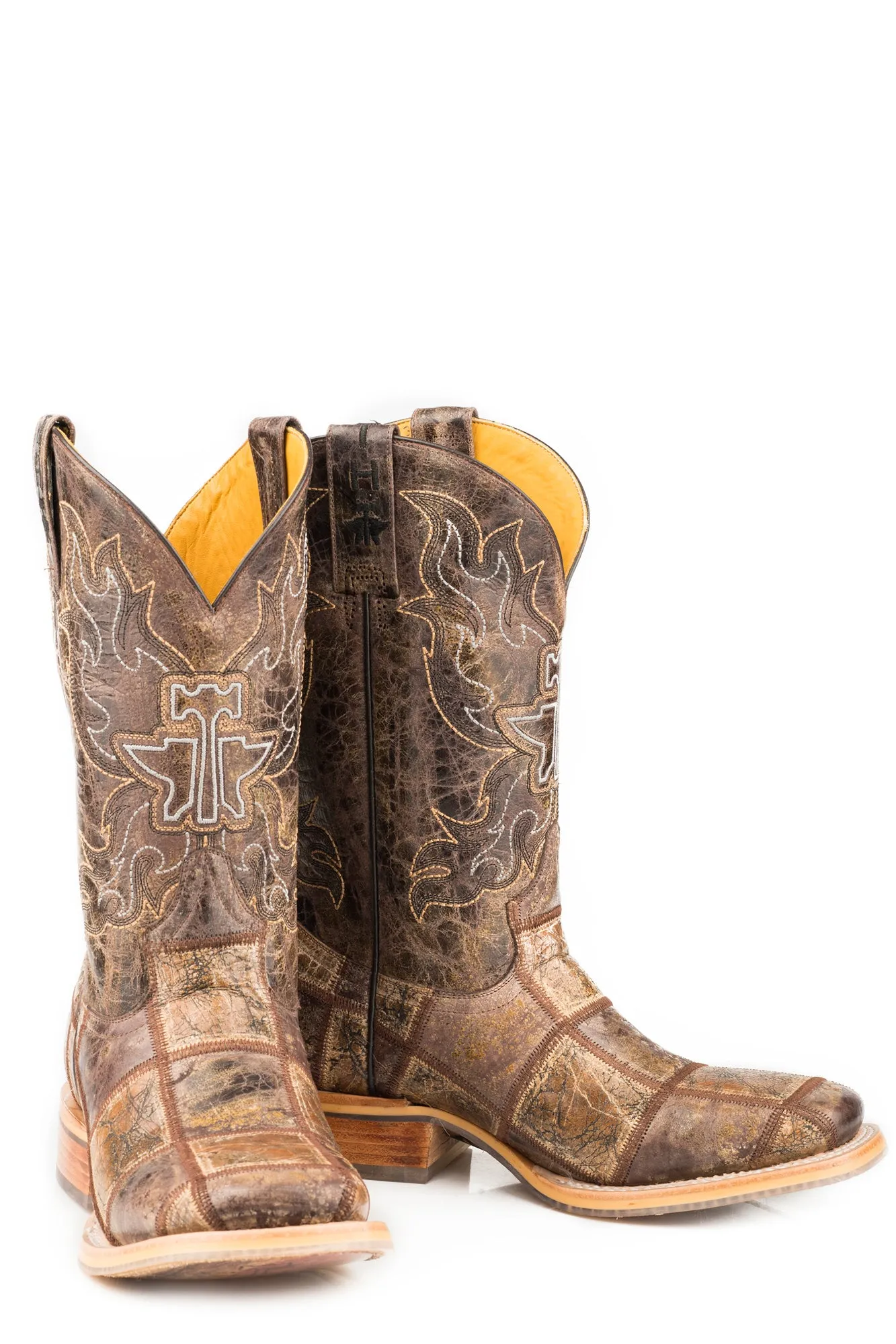 Tin Haul Mens Brown Leather Money Maker Eagle Cowboy Boots