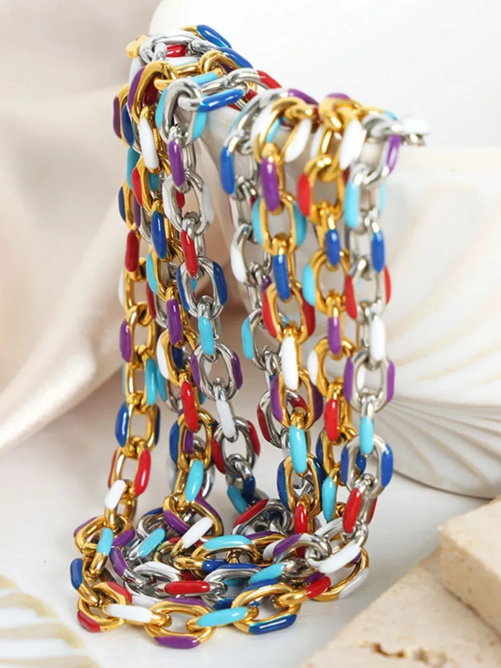 Titanium Steel Oil Drip Chain Bracelet