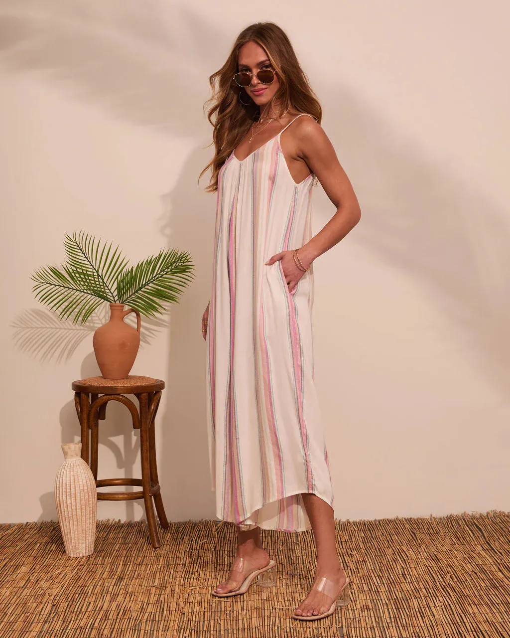 Trevi Striped Linen Jumpsuit