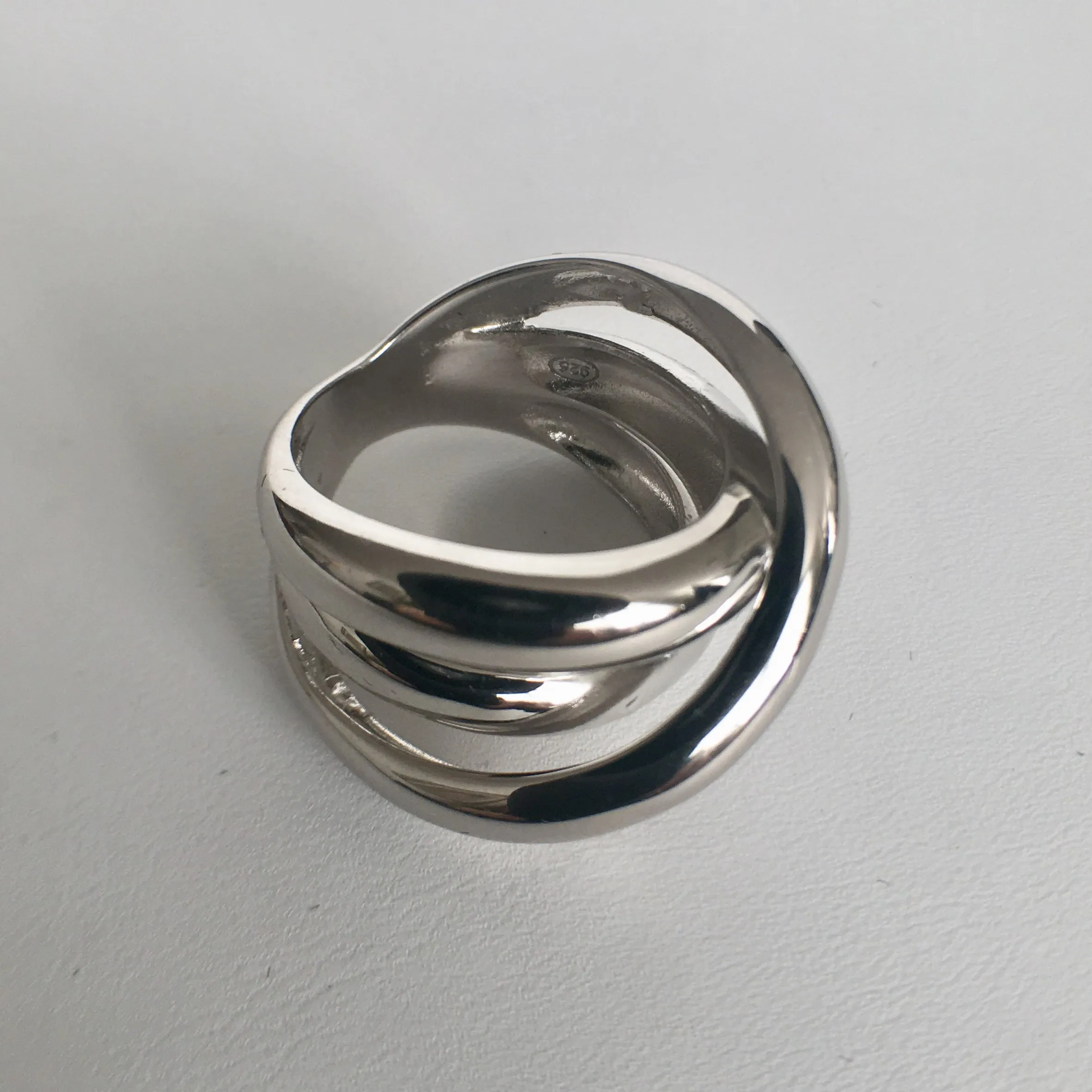 Triple Swirl Silver Ring