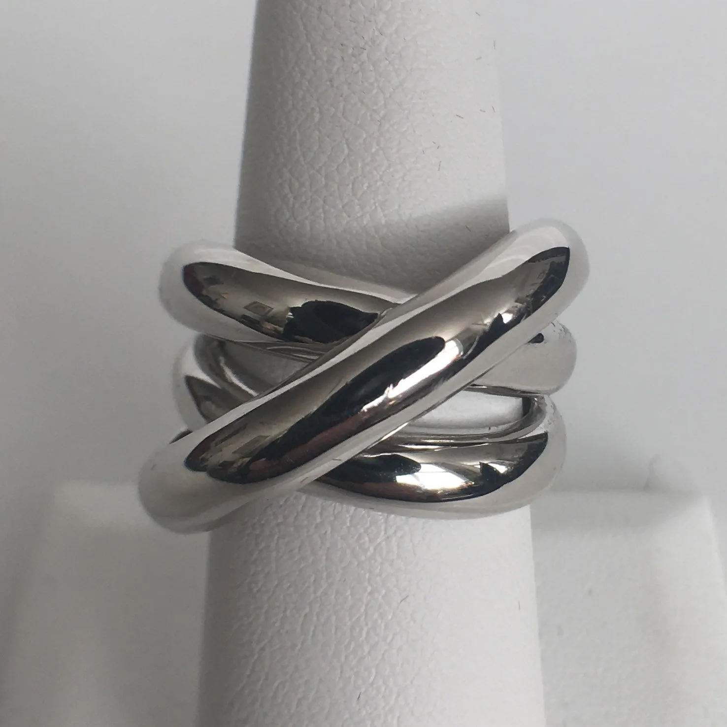 Triple Swirl Silver Ring
