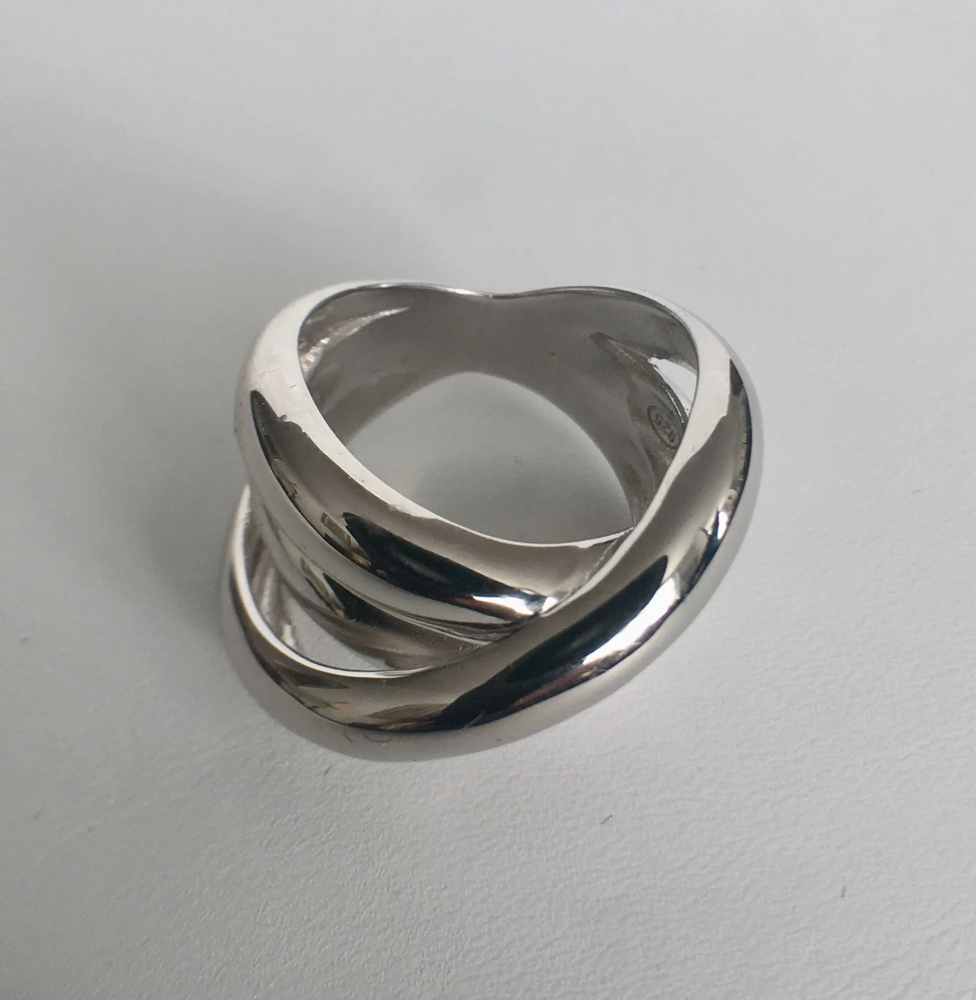 Triple Swirl Silver Ring