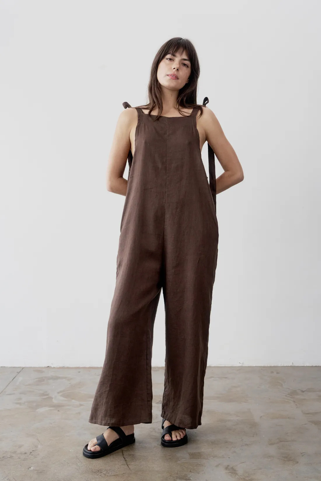 Turner Linen Jumpsuit Cacao