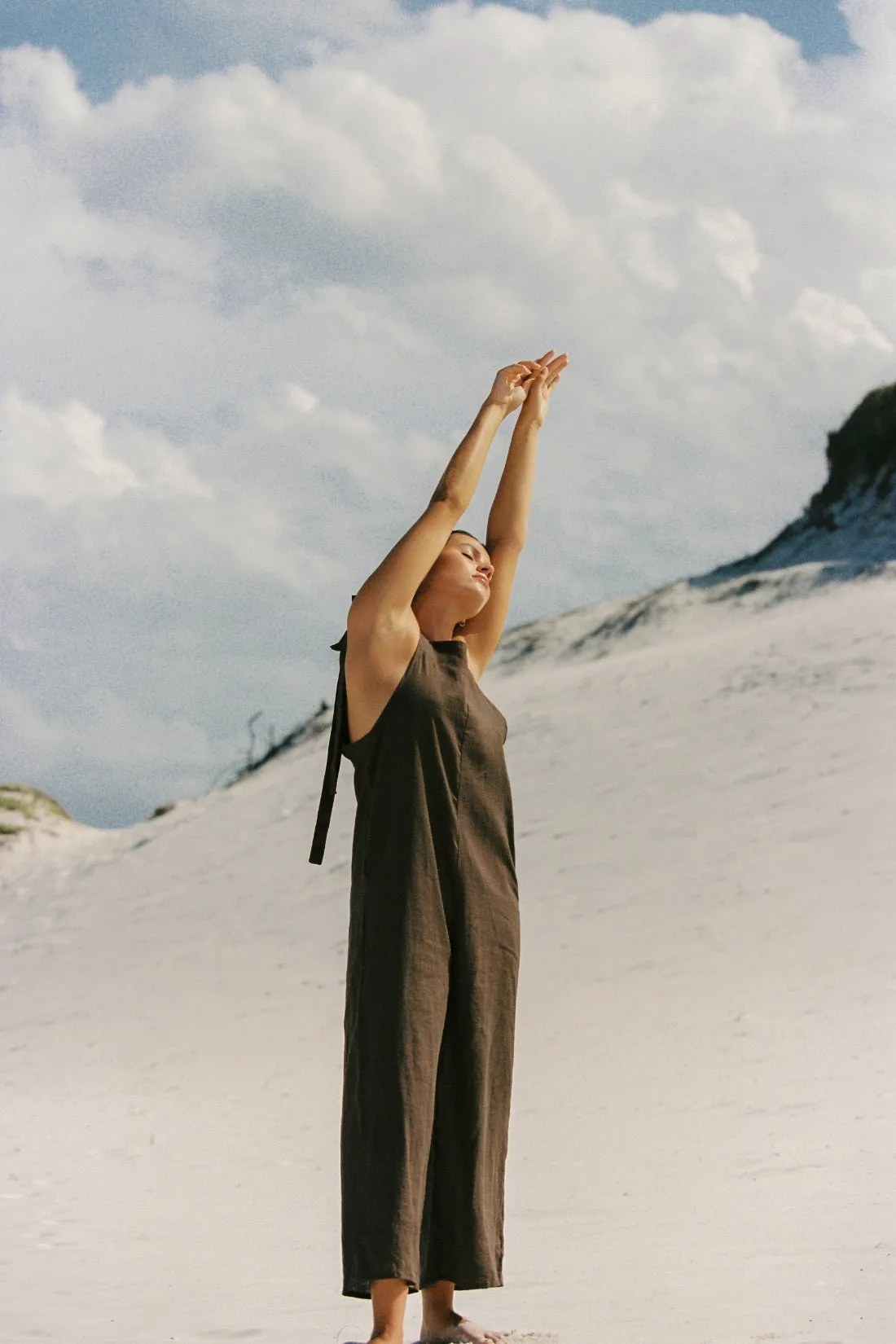 Turner Linen Jumpsuit Cacao