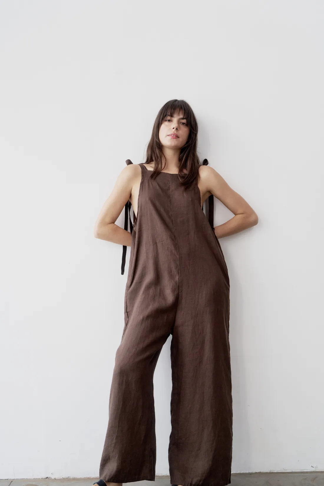 Turner Linen Jumpsuit Cacao