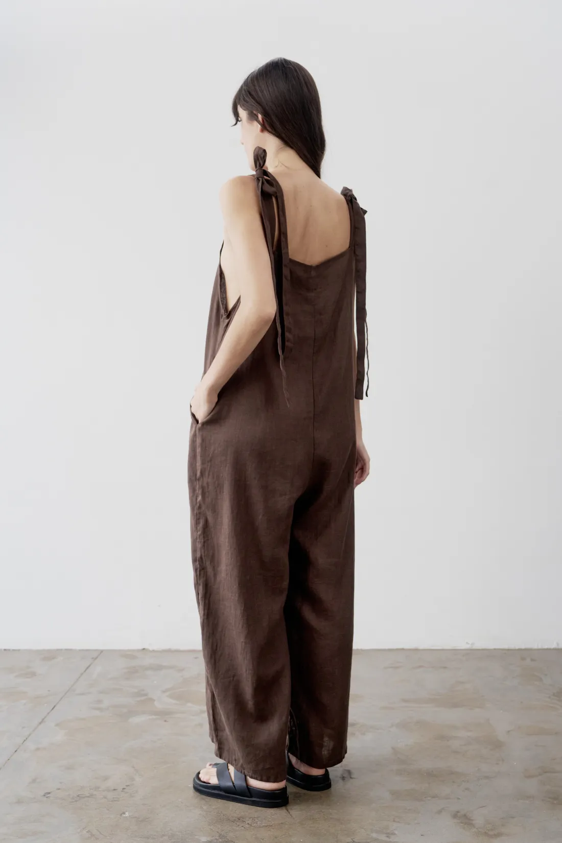 Turner Linen Jumpsuit Cacao