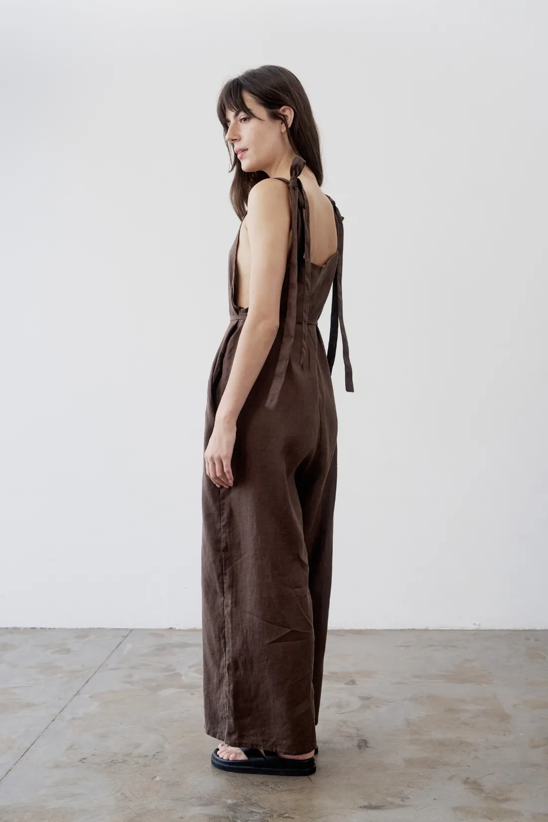 Turner Linen Jumpsuit Cacao