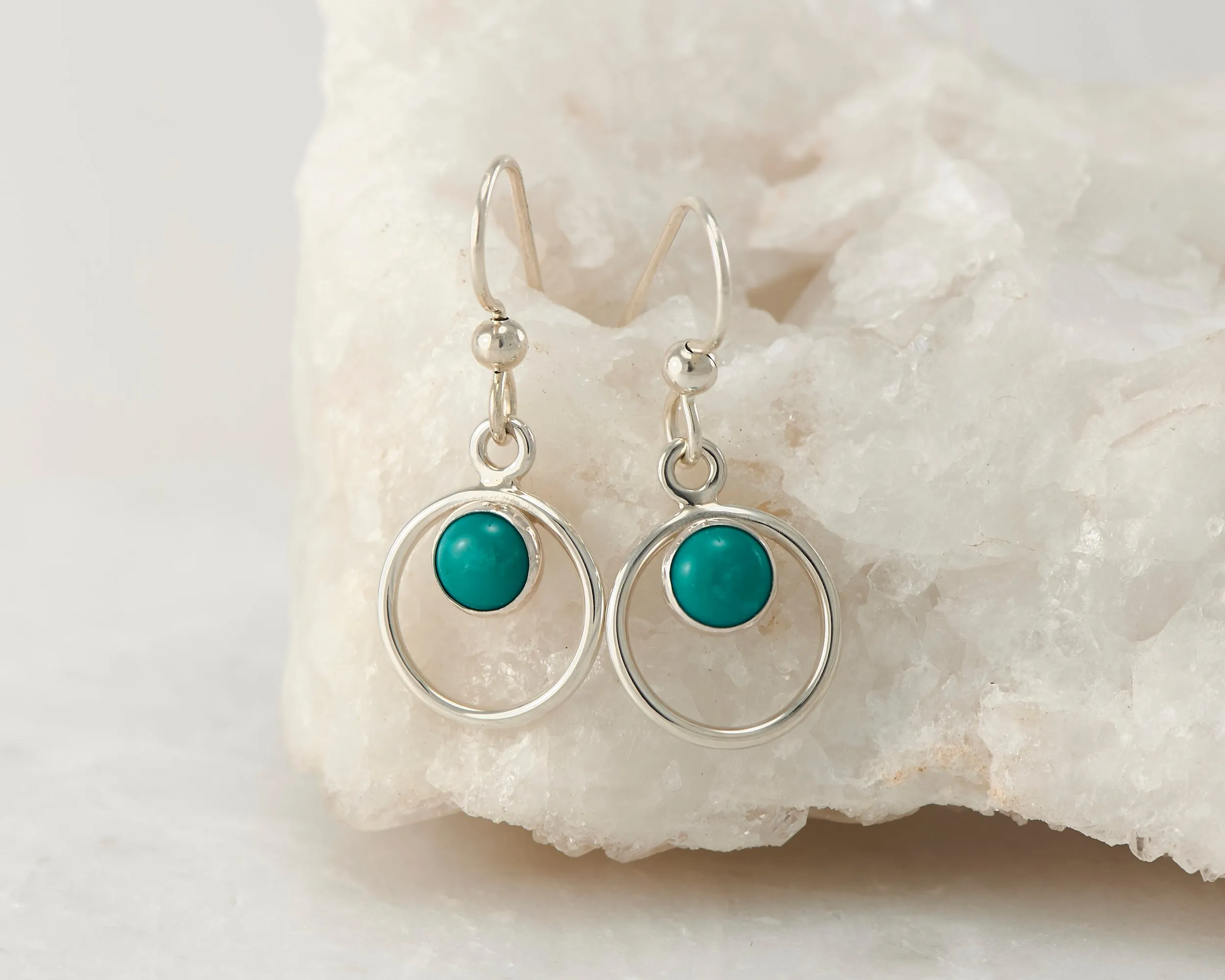 Turquoise Hoop Earrings