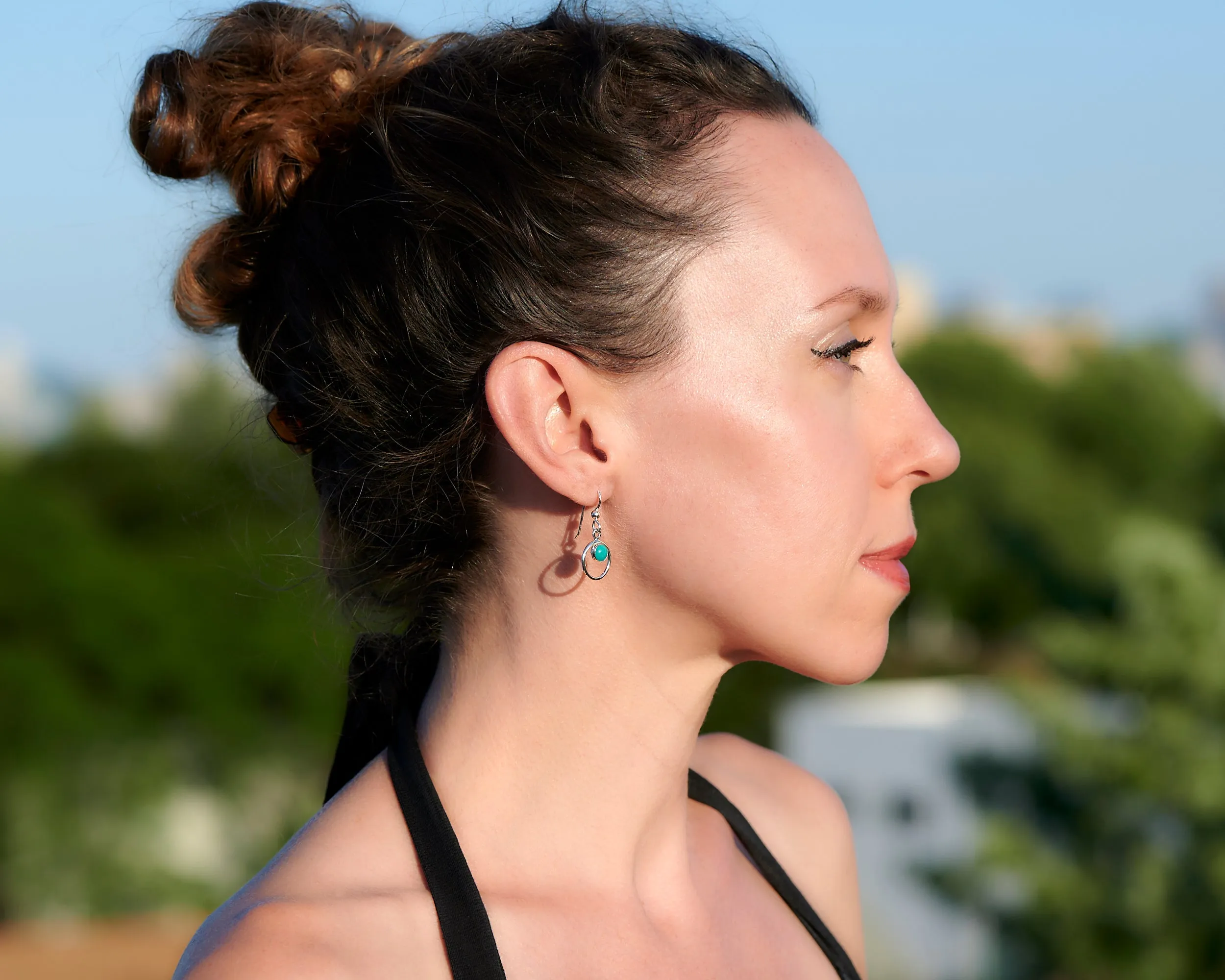 Turquoise Hoop Earrings