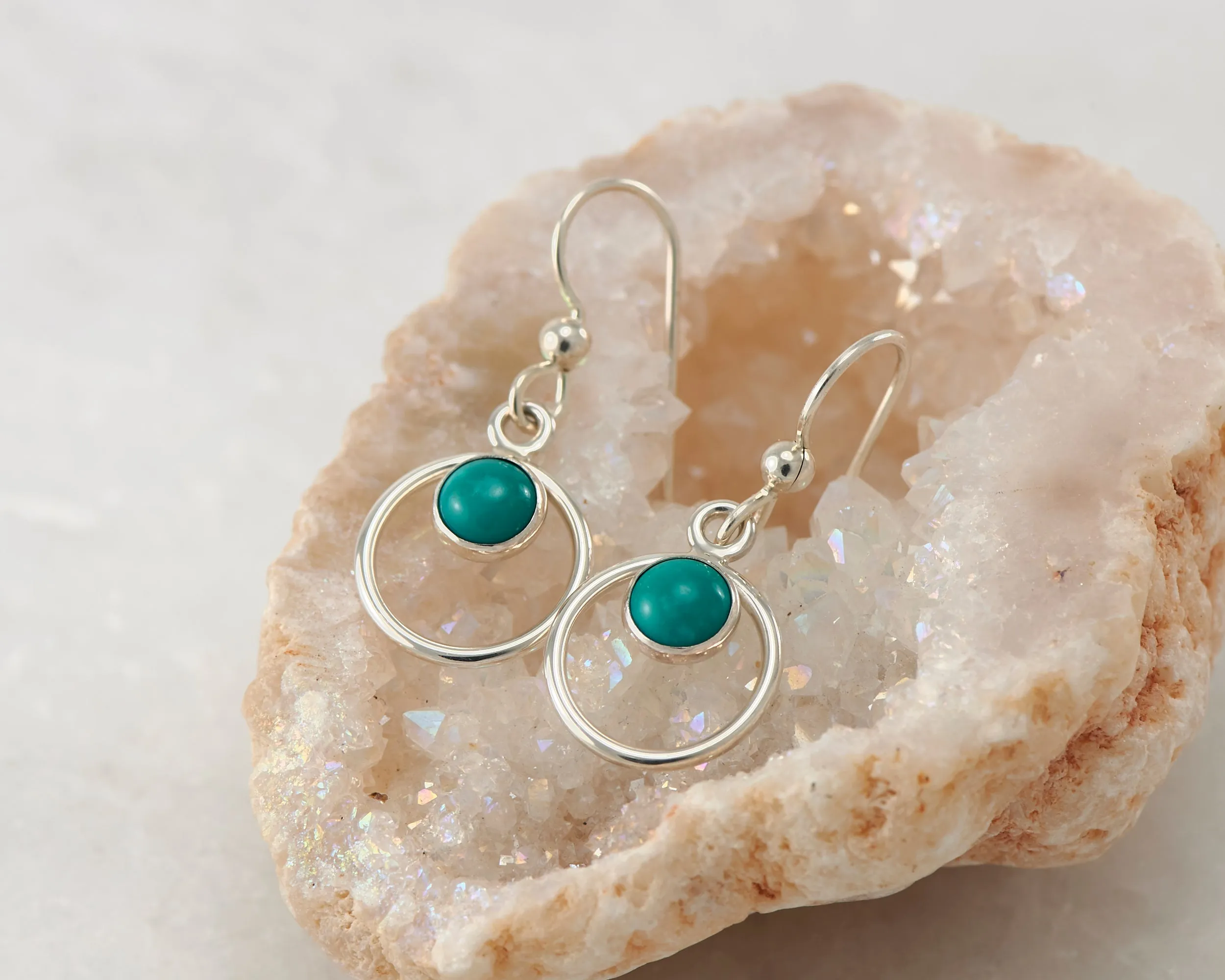 Turquoise Hoop Earrings