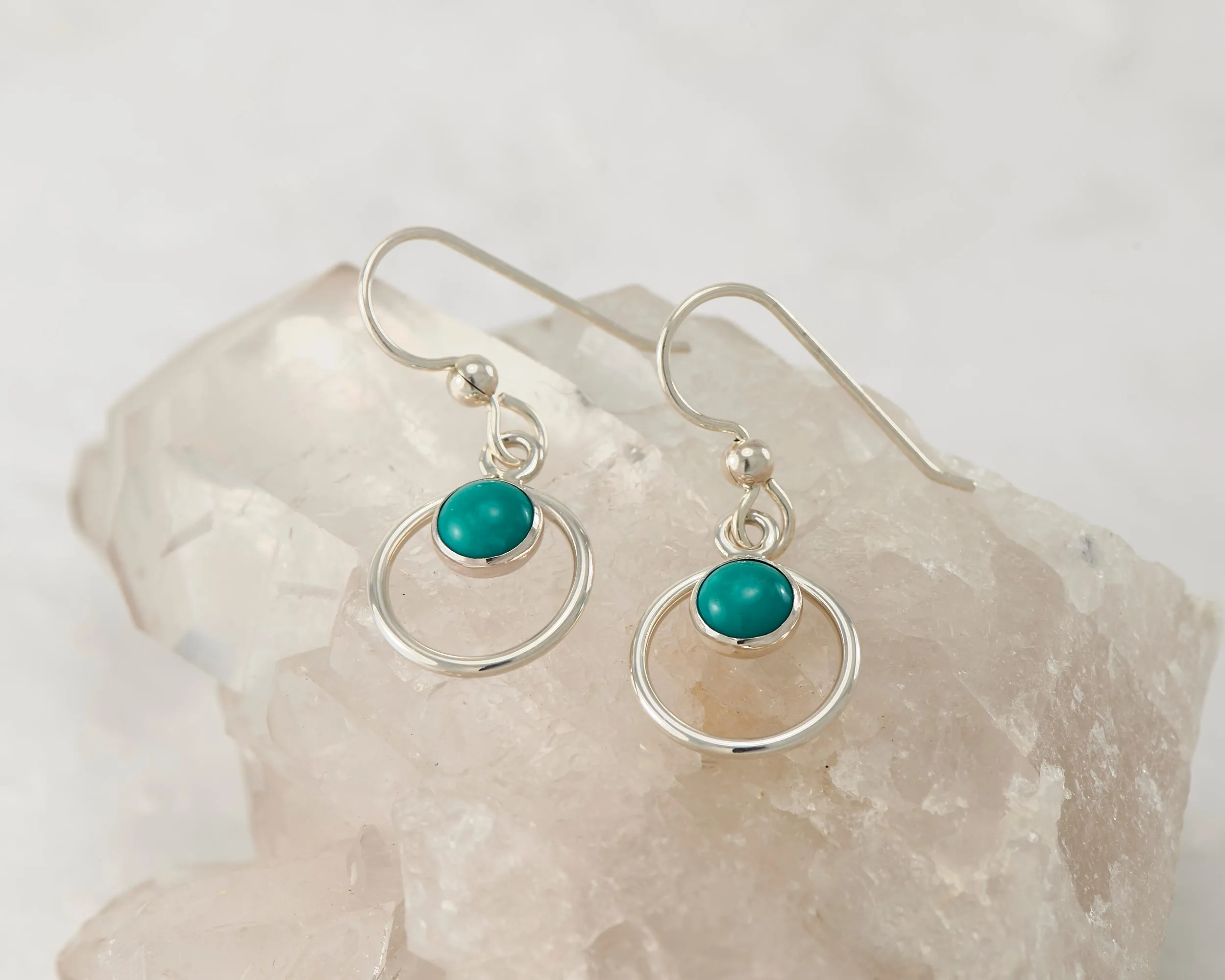 Turquoise Hoop Earrings