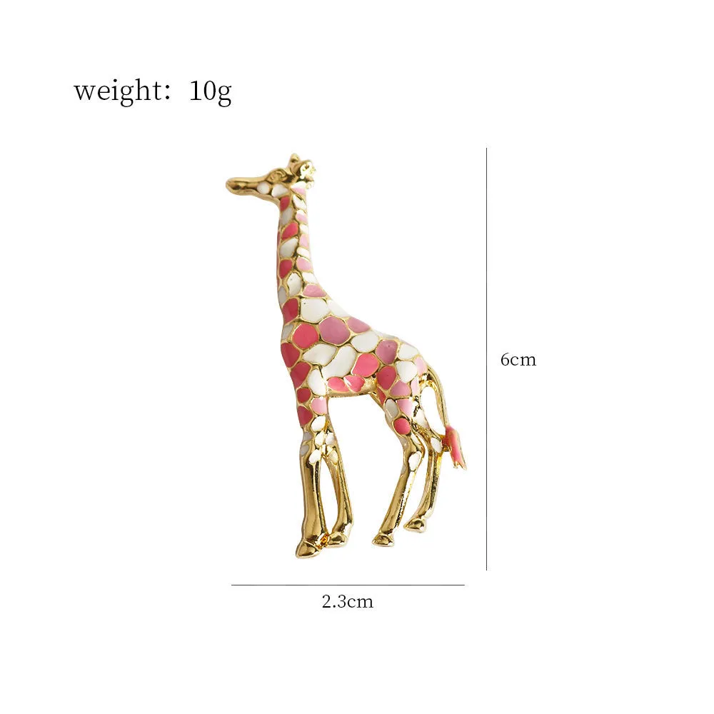 Vibrant Giraffe Alloy Brooch Pin 3 Pack