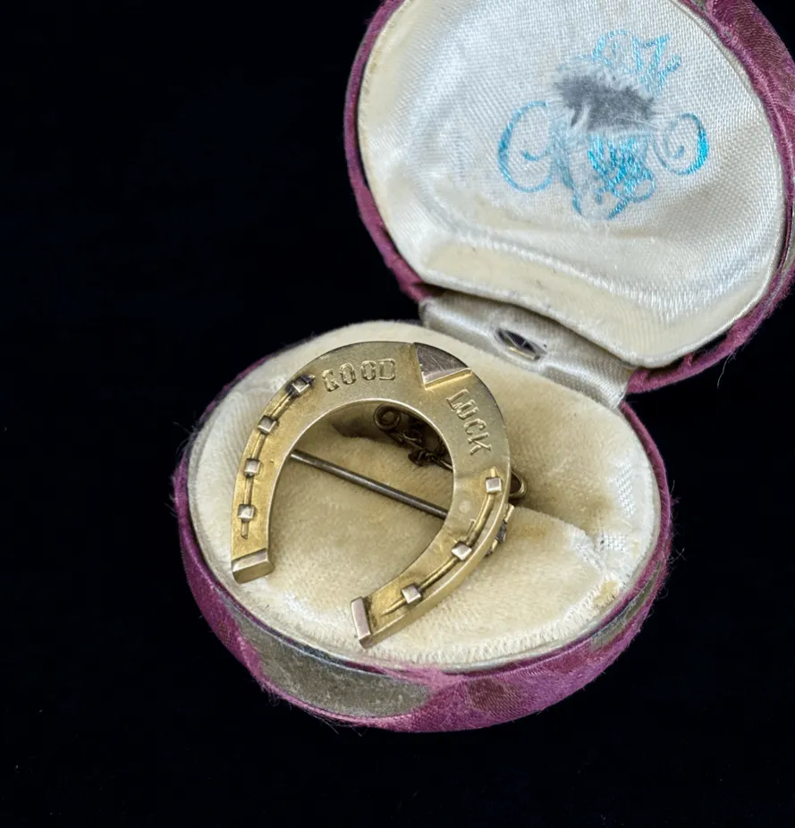 Victorian Good Luck Horse Shoe Brooch