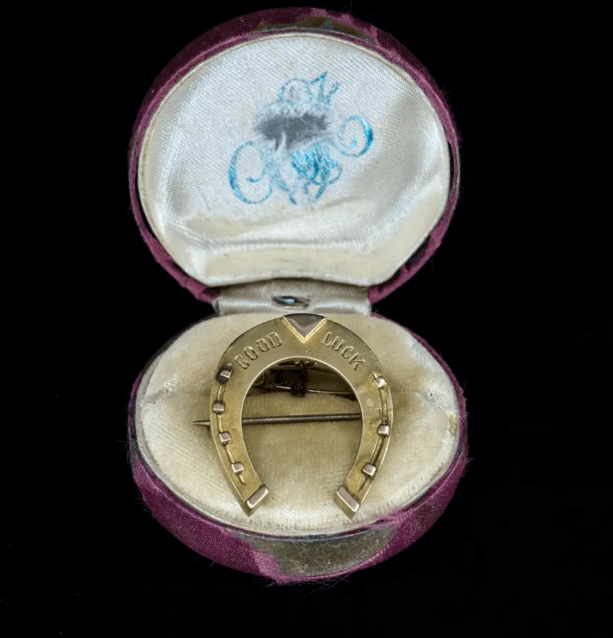 Victorian Good Luck Horse Shoe Brooch
