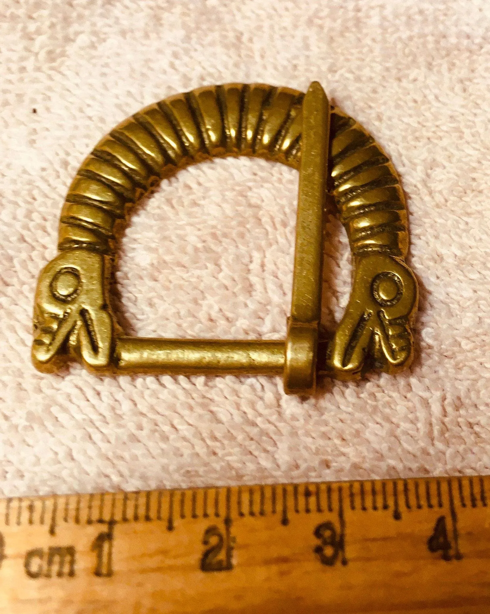 Viking belt buckle with animal heads