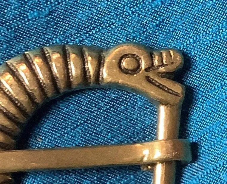 Viking belt buckle with animal heads