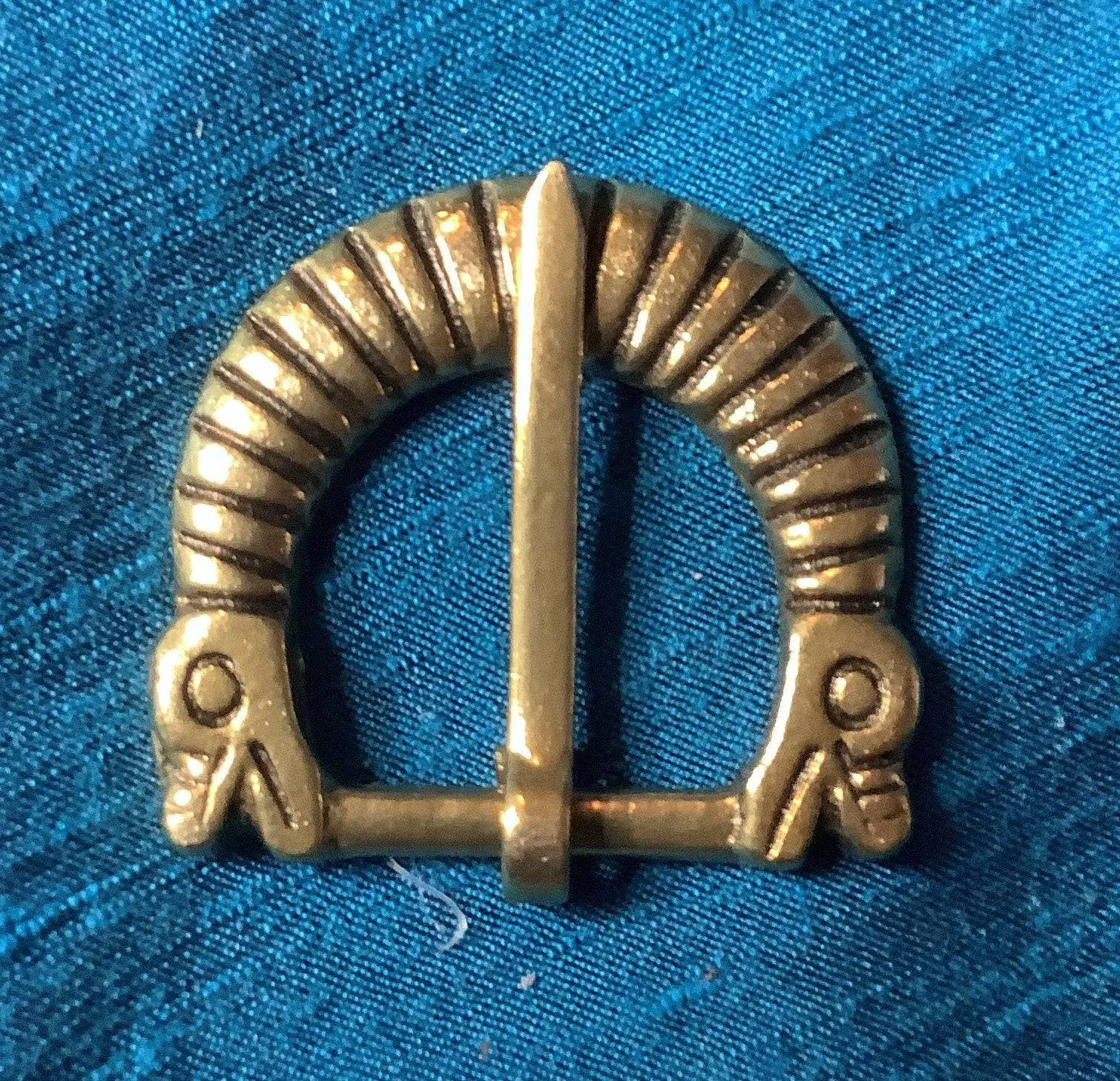 Viking belt buckle with animal heads