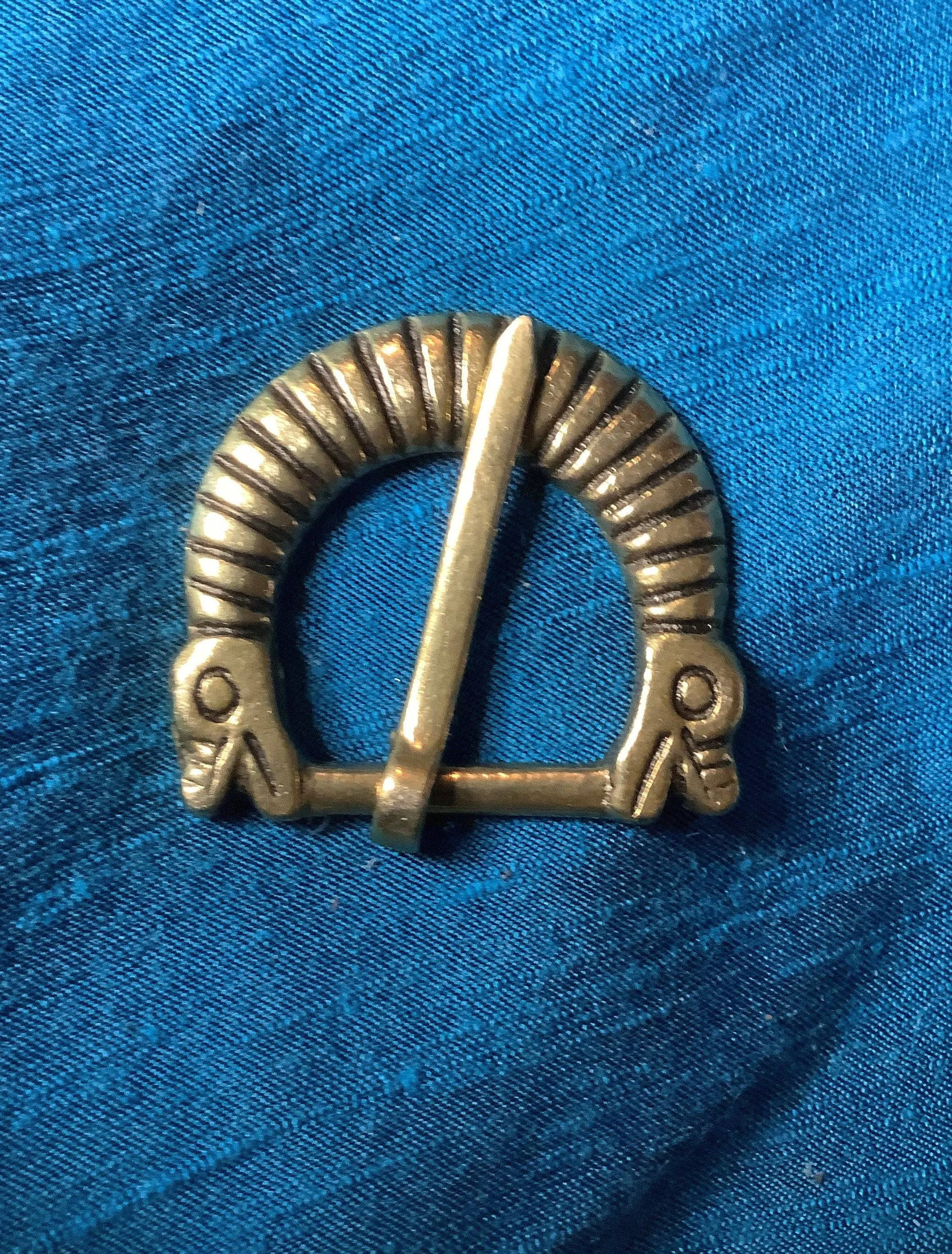 Viking belt buckle with animal heads