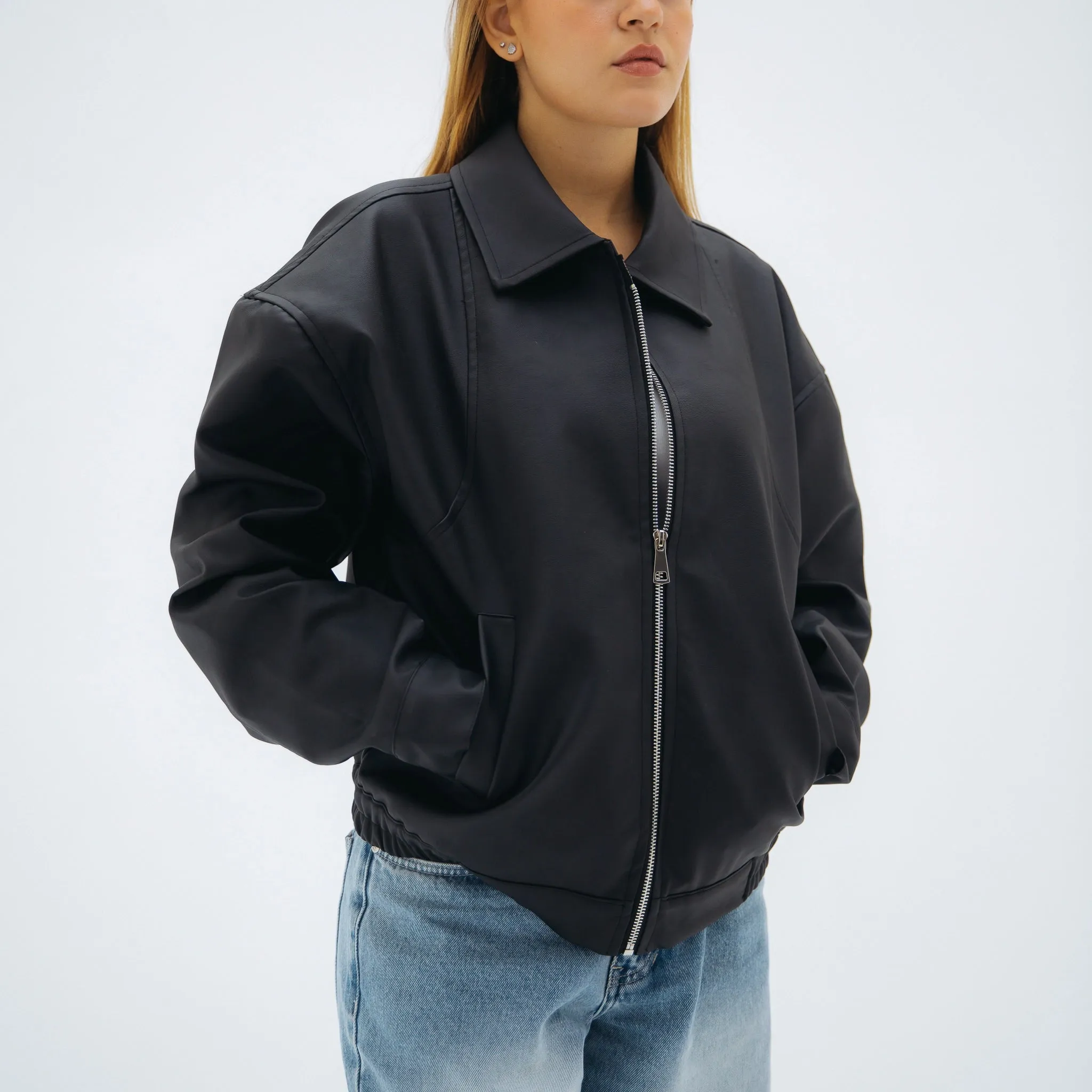 Vintage leather jacket - Black