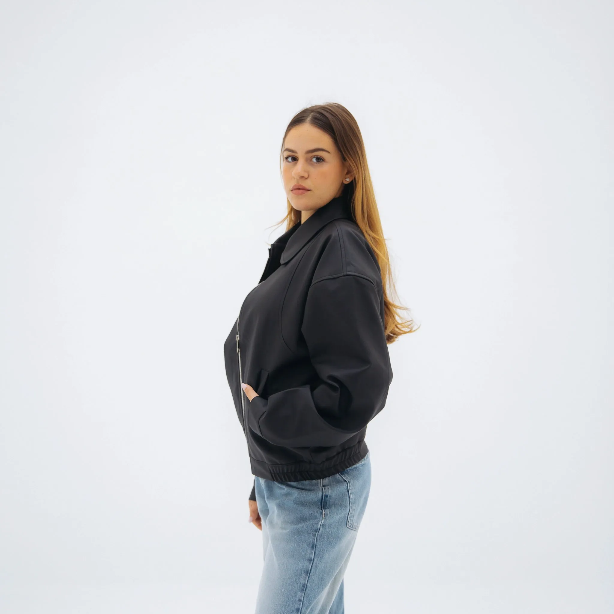 Vintage leather jacket - Black