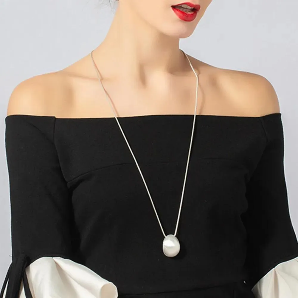 Vintage Long Collar Necklace Suspension Aesthetic Accessories Costume Jewelry for Women