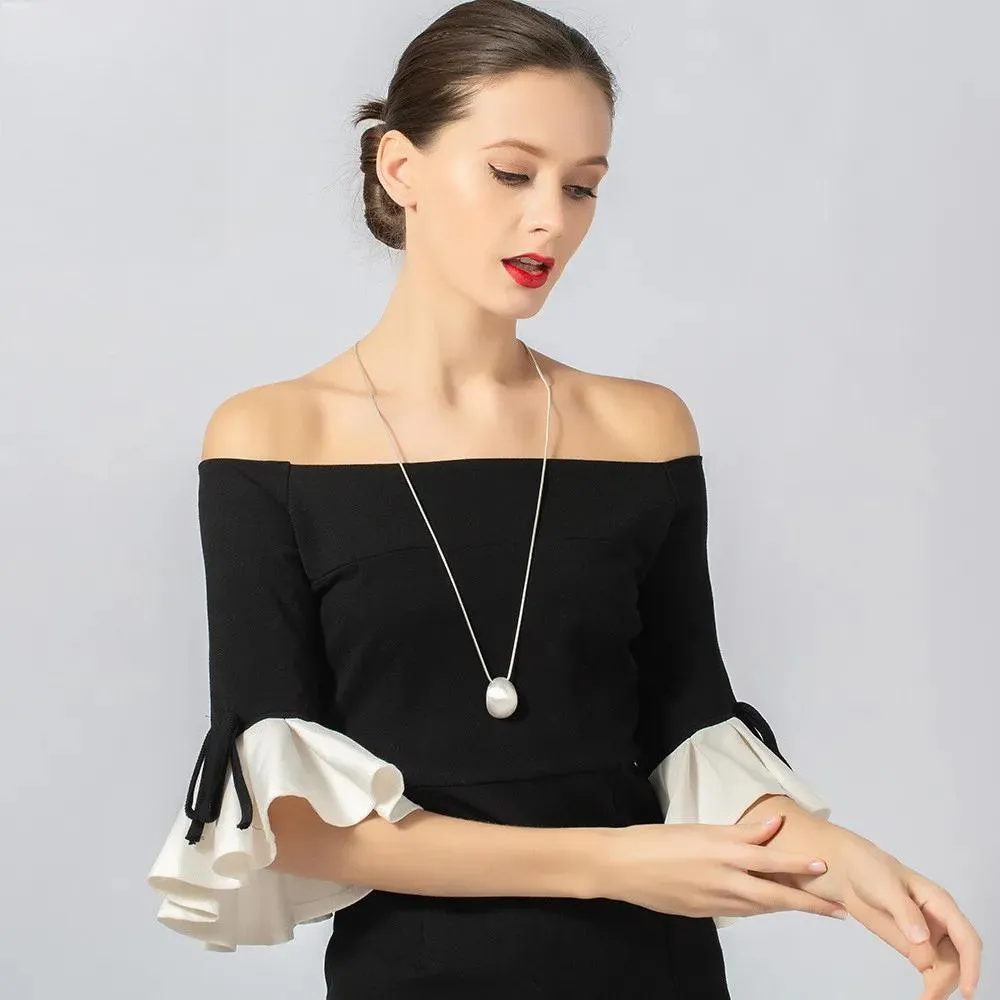 Vintage Long Collar Necklace Suspension Aesthetic Accessories Costume Jewelry for Women