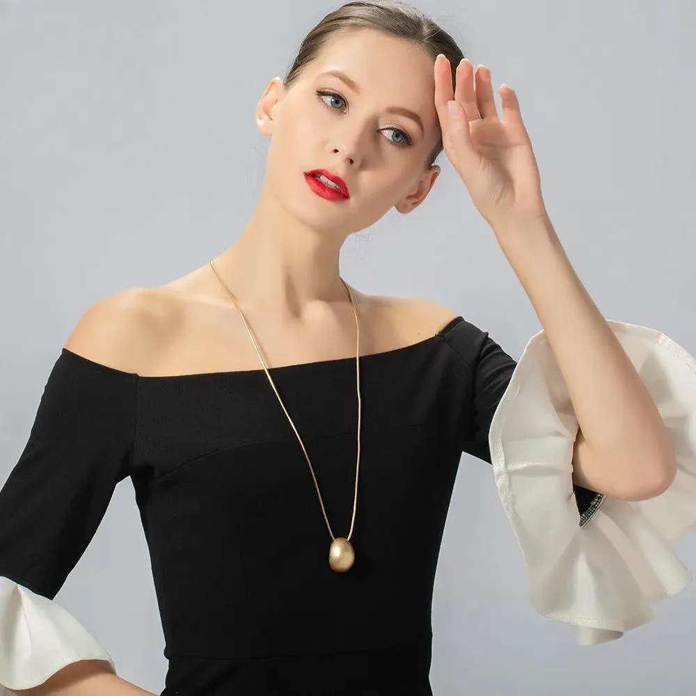 Vintage Long Collar Necklace Suspension Aesthetic Accessories Costume Jewelry for Women