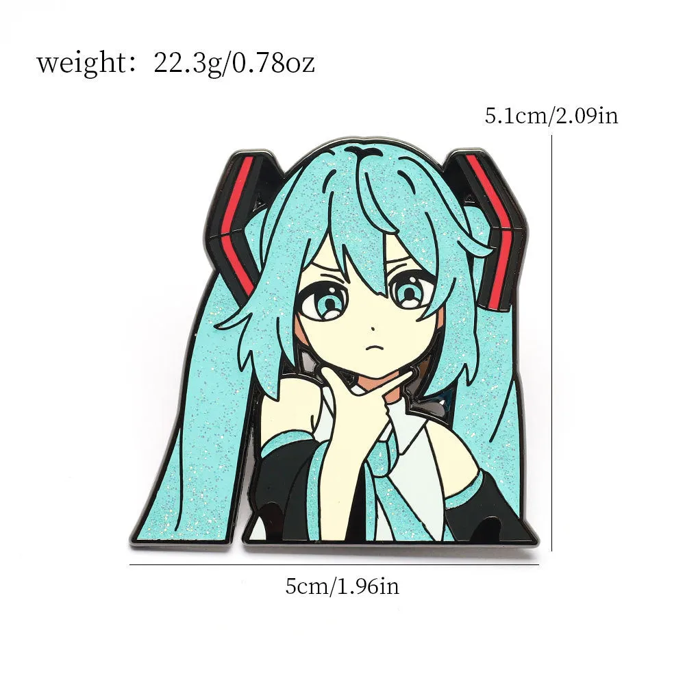 Virtual Diva Hatsune Miku Pin Collectible Badge 2pcs