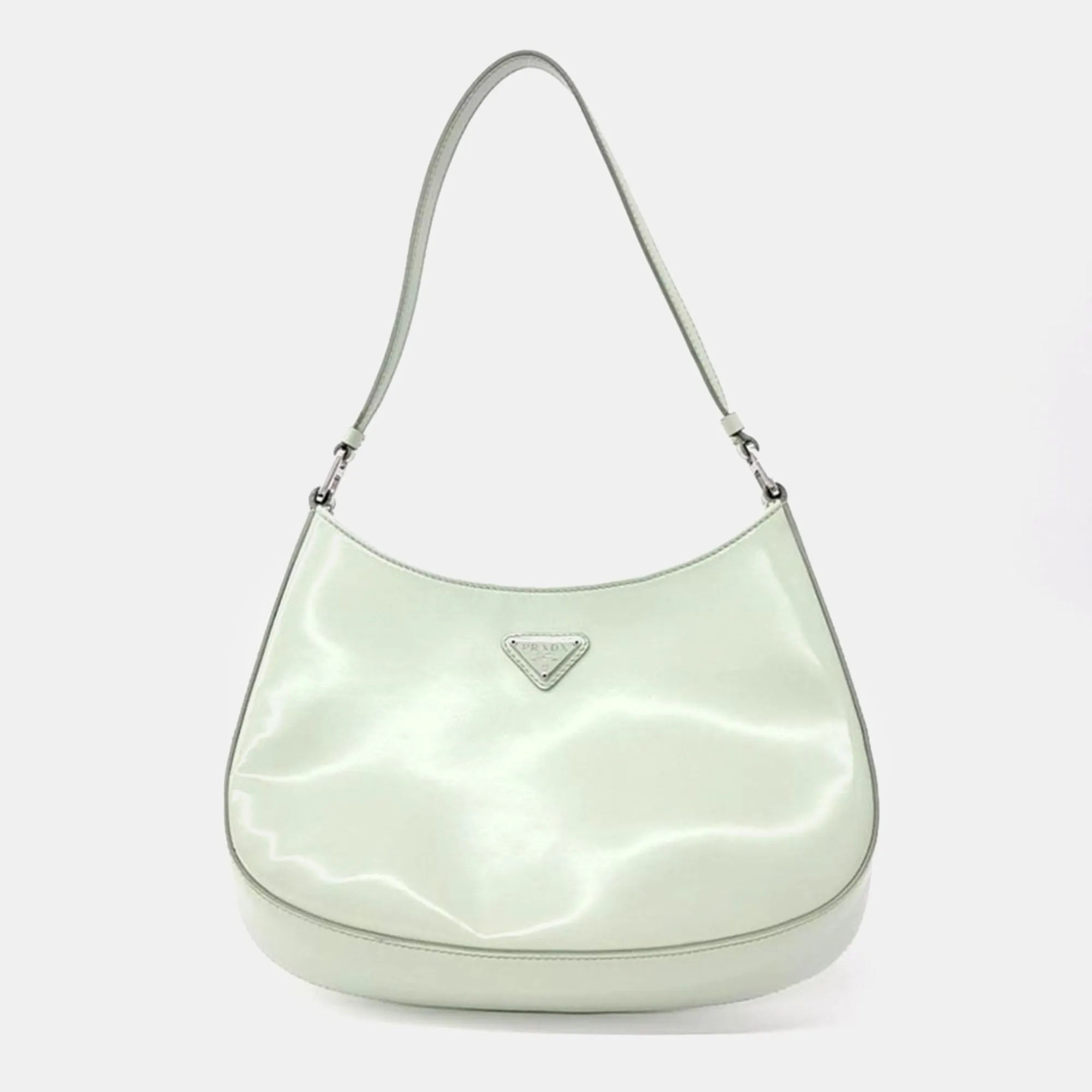 White Patent Leather Cleo Hobo Bag