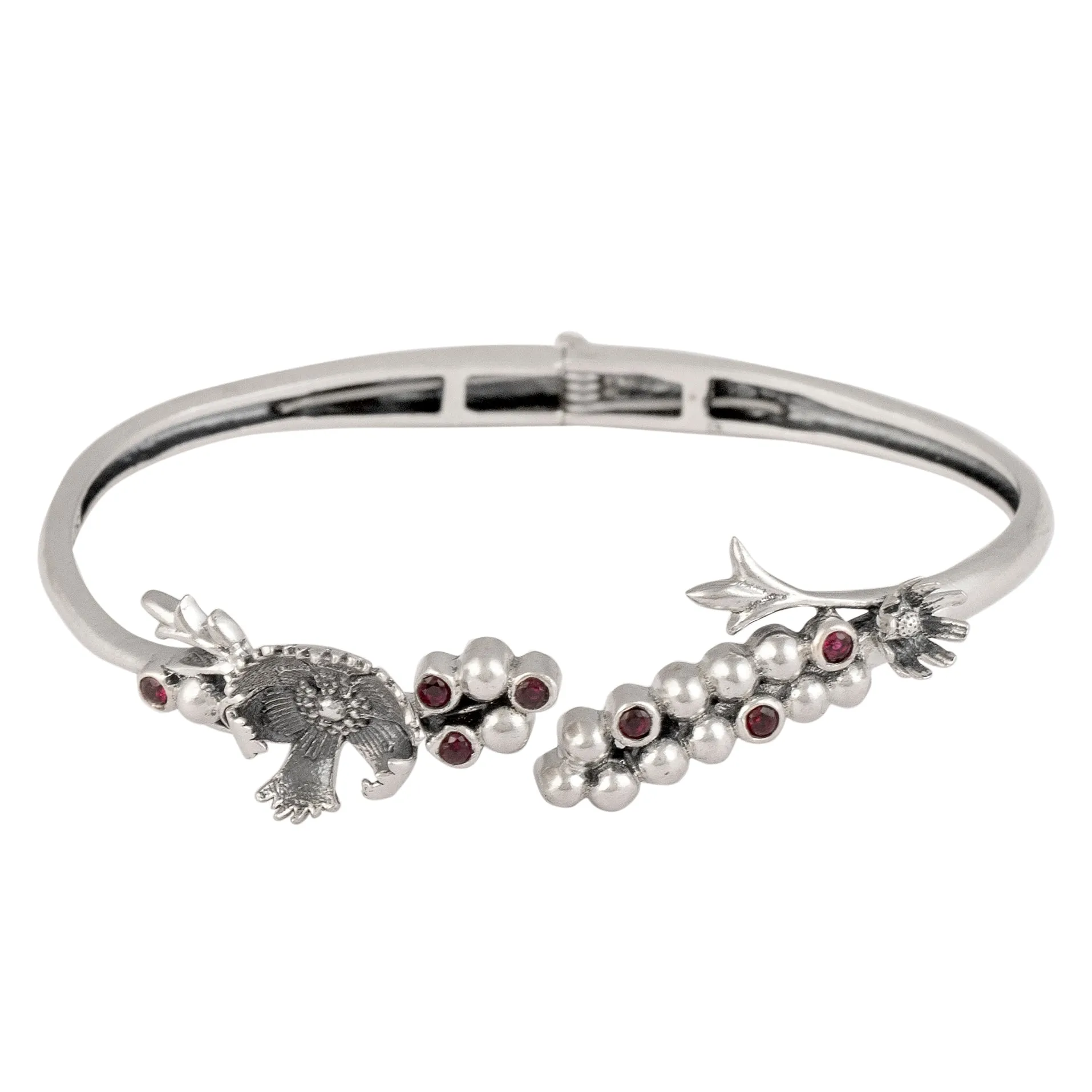 William Morris - Compton Buds Silver Bangle by Moha