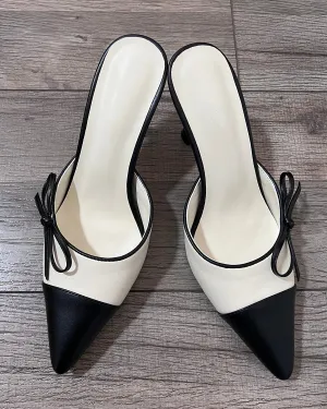 Women pointed toe stiletto heeled slippers