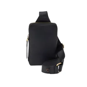 WOMEN'S HOBO GRANT SLING | BLACK PEBBLED LEATHER