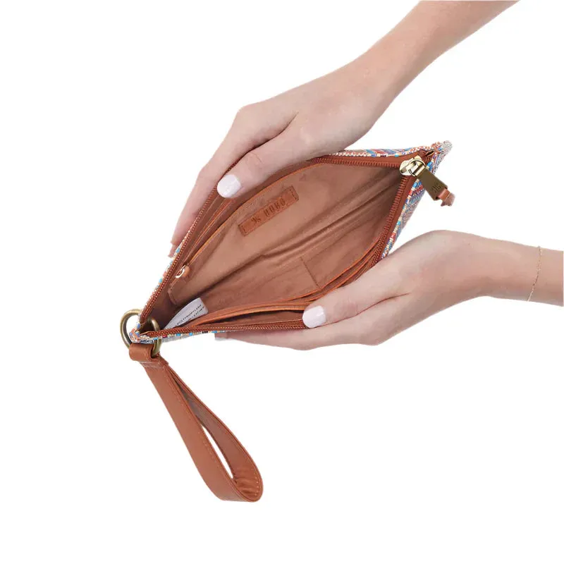 WOMEN'S HOBO VIDA WRISTLET | SUNSET RAFFIA MULTI WEAVE WITH LEATHER TRIM