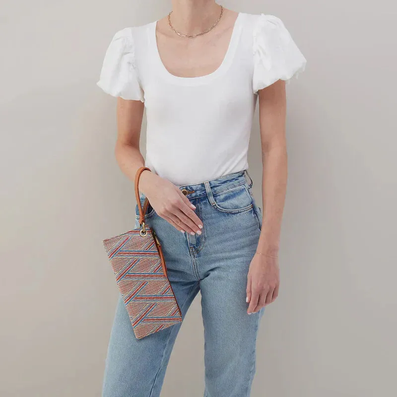 WOMEN'S HOBO VIDA WRISTLET | SUNSET RAFFIA MULTI WEAVE WITH LEATHER TRIM