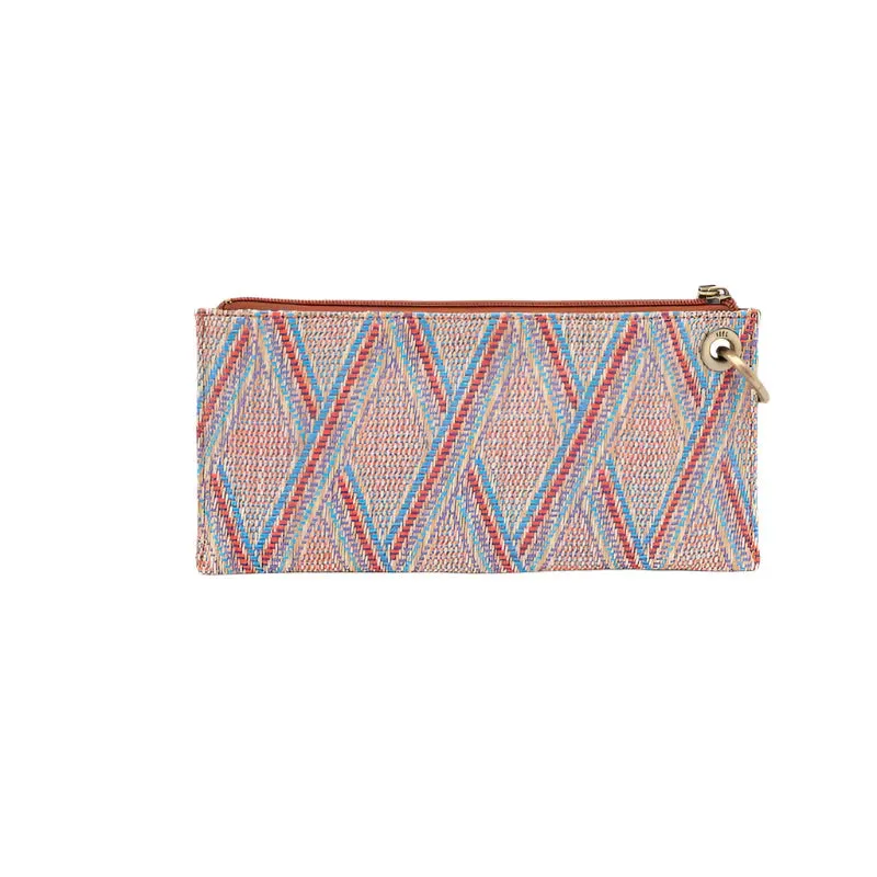 WOMEN'S HOBO VIDA WRISTLET | SUNSET RAFFIA MULTI WEAVE WITH LEATHER TRIM
