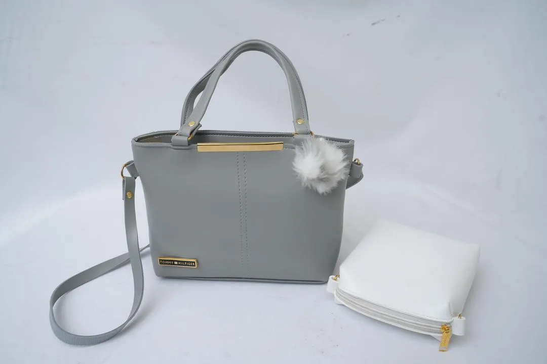Women's PU Leather Embellished Hand Bag Set