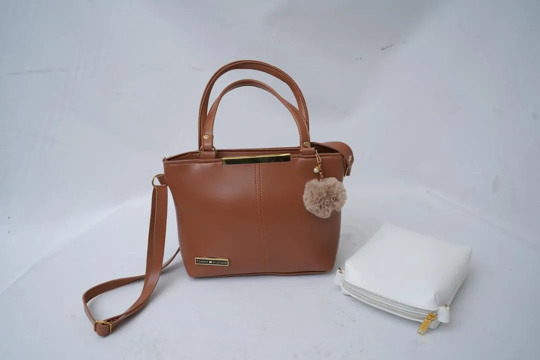 Women's PU Leather Embellished Hand Bag Set