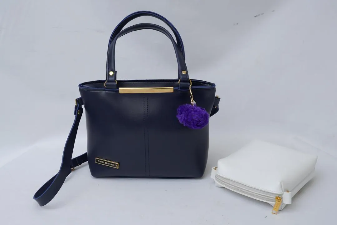 Women's PU Leather Embellished Hand Bag Set