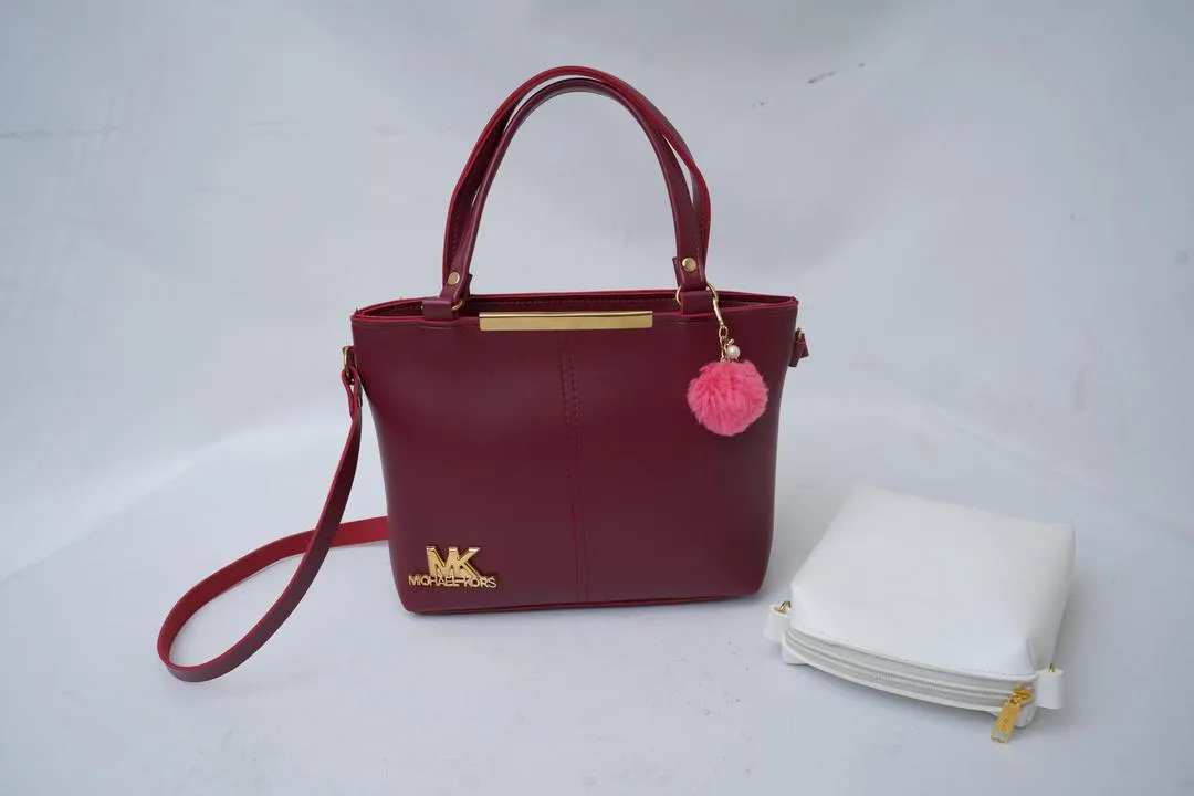 Women's PU Leather Embellished Hand Bag Set