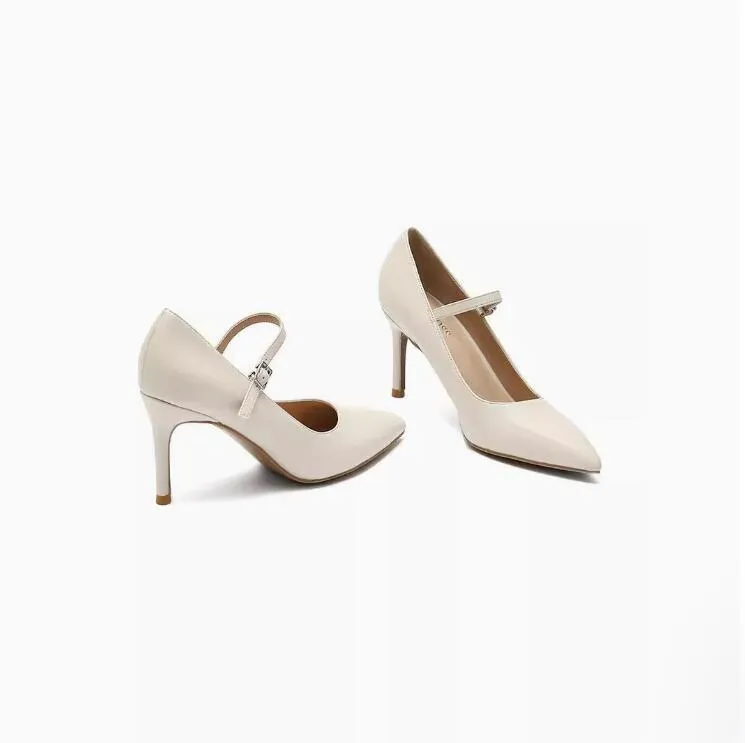 Women's Small Size Pointy Mary Jane Heels TS125